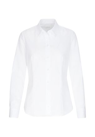 Seidensticker Hemdbluse SEIDENSTICKER Schwarze Rose, Damen, Gr. L40, weiss (wei&szlig;), 100% Baumwolle, unifarben, regular fit, ohne Ausschnitt, Blusen Hemdbluse, 1/1 Kr