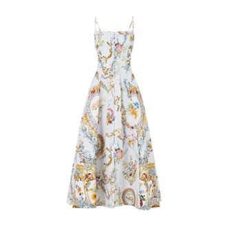 Camilla Midi Dresses, female, Multicolor, Size: M Corset Dress With Long Flared Skirt