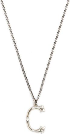 Emanuele Bicocchi Alphabet Pendant C sterling silver necklace - unisex - Sterling Silver - One Size