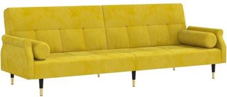vidaXL Vidaxl - Sofá cama con cojines terciopelo amarillo