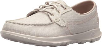 Skechers Womens On-The-go Ideal-Coastal Boat Shoe, Taupe, 4.5 UK