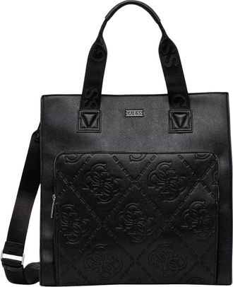 Guess Boston Tote - Heren - Shoppers - Zwart - ONE Size - Leer - Tassen