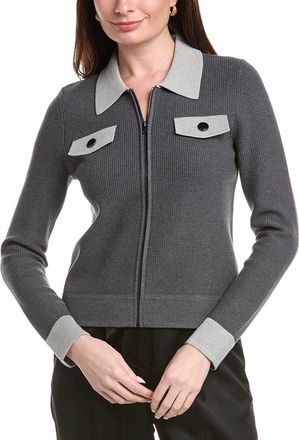 St. John Zip Front Collared Jacket