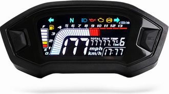 OEM Tac&oacute;metro Universal Para Motocicleta De 13000 Rpm Con Retroiluminaci&oacute;n Digital Lcd, Tac&oacute;metro Digital Lcd Para Motocicleta, Medidor De Od&oacute;metro Para 1