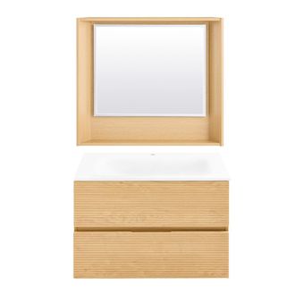 SoBuy Sobuy - Bzr198-n Conjunto De Muebles De Ba&ntilde;o 2 Piezas Armario Colgante + Espejo