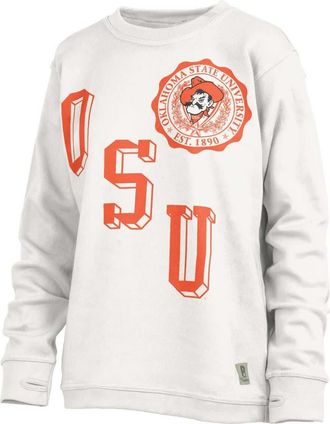 Pressbox Womens Pressbox White Oklahoma State Cowboys Shoreline Sundown Pullover Sweatshirt at Nordstrom, Size Small