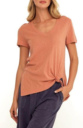 Threads 4 Thought Norma Textured Slubbed Cotton Blend T-Shirt in Peach at Nordstrom, Size X-Large