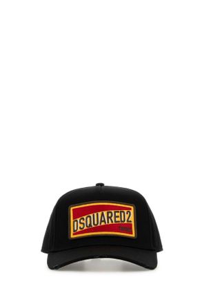 Dsquared2 Black Cotton Baseball Cap
