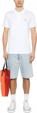 Lacoste Mens Cotton Soft Jersey Polo In White