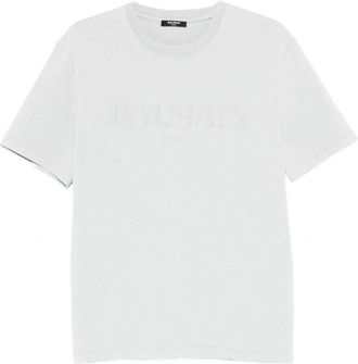 Balmain REGULAR EMBROIDERED LOGO T SHIRT Size: XL, colour: GREY