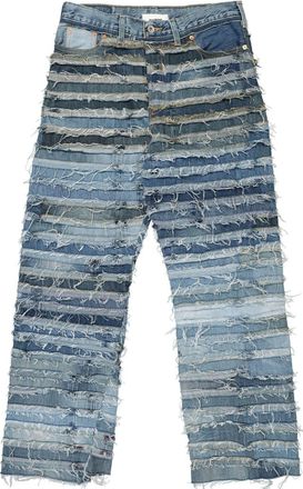 Doublet Jeans con design a inserti - Blu