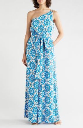 Tori Richard Flowrie Libby Jumpsuit in Harbor at Nordstrom Rack, Size 14
