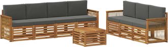 vidaXL Juegos De Sof&aacute;s 8 Uds. Madera De Acacia S&oacute;lida Vidaxl