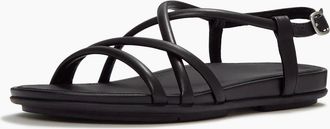 FitFlop Womens Fitflop Gracie Crystal Leather Womens All Black Sandals - Size: 5