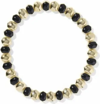 Kendra Scott Womens Daphne Stretch Bracelet In Gold Black Enamel