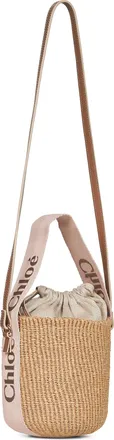 Chlo&eacute; Womens Paper Basket Shoulder Bag Beige