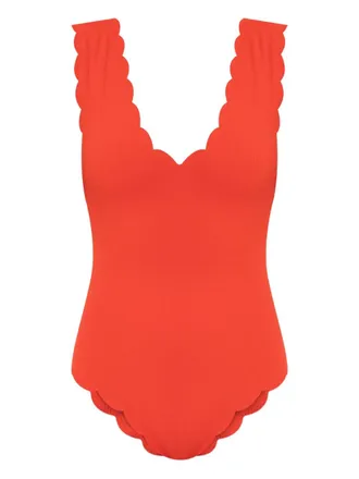 Marysia Swim Charelston scallop-trim swimsuit - Red