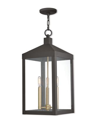 Livex Lighting Livex Nyack 3 Light Bz Outdoor Pendant Lantern