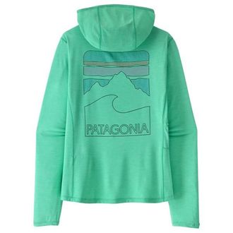 Patagonia Cap Cool Sun Hoody Peak Visions Funktionsshirt f&uuml;r Damen | t&uuml;rkis