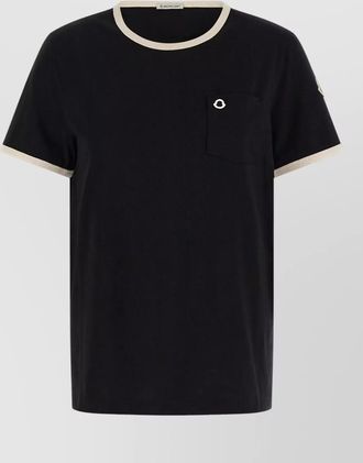 Moncler logo embroidered t shirt chest pocket