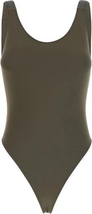 Brunello Cucinelli Precious Details One-Piece Badpak - Dames - Badpakken - Groen - XL - Badmode