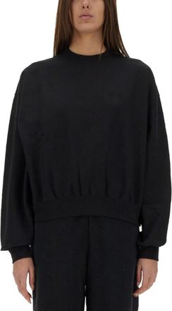 Yohji Yamamoto Black Solid Crew Neck Sweatshirt