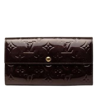 Louis Vuitton Pre-owned Louis Vuitton Monogram Vernis Portemonnee - Dames - Pre-owned - Paars - Maat: ONE Size Leer