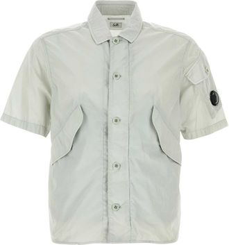 C.P. Company Mens Ice Nylon Shirt - Light Grey - Size Large