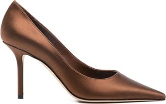 Jimmy Choo London Lvoe Leren Pump - Dames - Pumps - Bruin - 37 EU - Leer - Schoenen