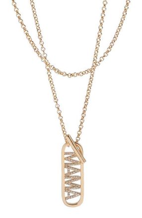 Alex and Ani Mama Pave Toggle Necklace in Gold at Nordstrom