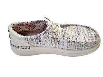 Hey Dude Womens Wendy Rise Sneakers In Boho White