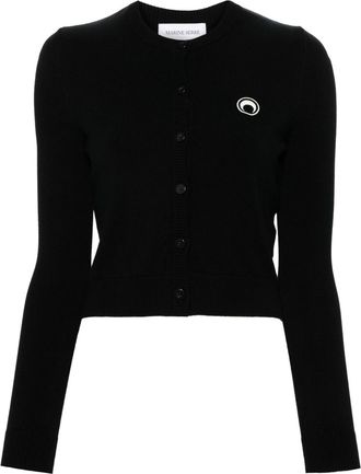 Marine Serre Core Knit cardigan - women - Viscose/Spandex/Elastane - S - Black