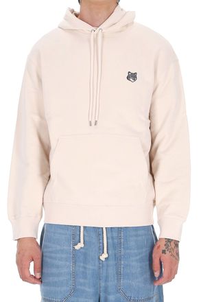 Maison Kitsun&eacute; Grey Fox Head Regular Fit Cotton Hoodie