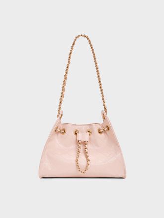 Charles & Keith Duo Quilted Drawstring Bucket Bag