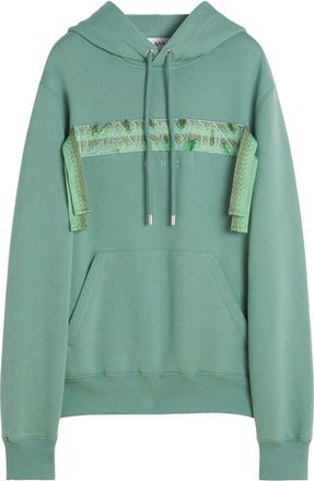 Lanvin Curb-lace hoodie - Green
