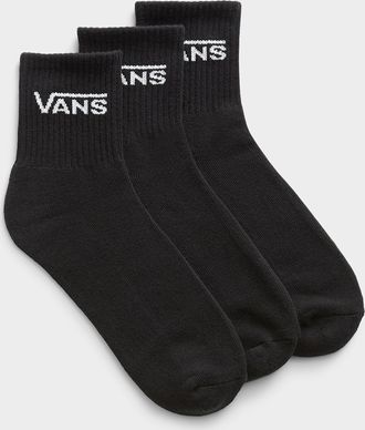 Vans Womens Contrast logo classic ankle socks 3-pack