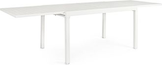 BIZZOTTO Hochwertiger, ausziehbarer Gartentisch Pelagius 135-270 x 90 cm - Weiss