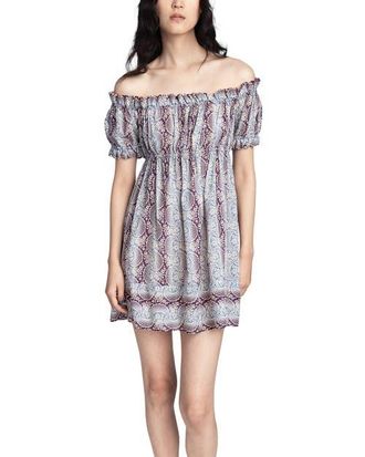 Anna Sui Ombre Ribbons Cotton Dress in Amethyst Multi at Nordstrom, Size Medium