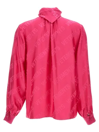 VETEMENTS Monogram Jacquard Blouse - Pink