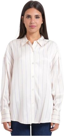 Guess Relaxed Viscose Shirt - Dames - Overhemden - Wit - XS - Overhemden