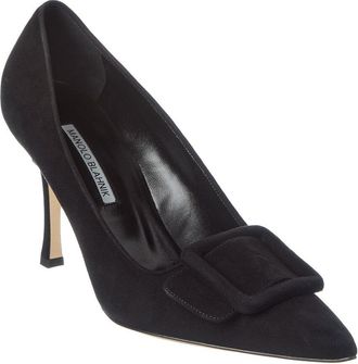 Manolo Blahnik Maysale 90 Suede Pump
