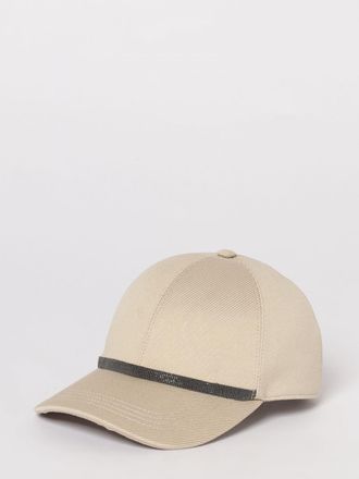 Brunello Cucinelli Cotton Twill Hat with Monile