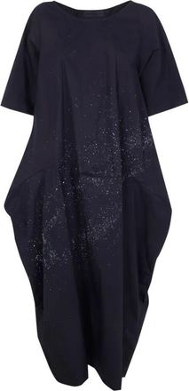 Maria Calderara Crinkled Cotton Long Dress