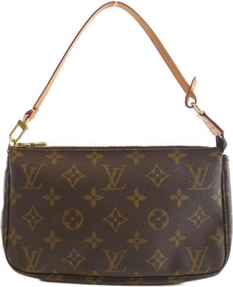 Louis Vuitton Brown Coated Canvas Pouch (Pre-Owned)