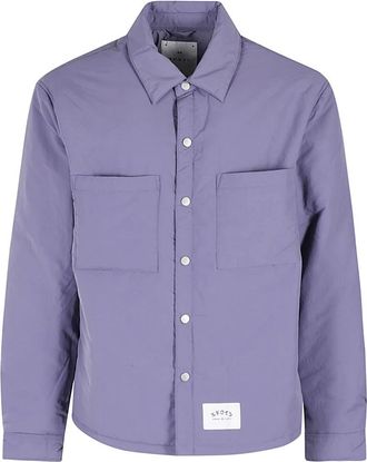 Edwin Gevoerde Overshirt Lange Mouw - Heren - Zomerjassen - Roze - M - Katoen - Jassen