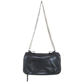 Jimmy Choo London Pre-owned Leren Schoudertas - Dames - Pre-owned - Zwart - Maat: ONE Size Leer