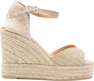 Castaner Schoenen, Dames, Geel, 38 EU, Katoen, Blaudi Sandaal