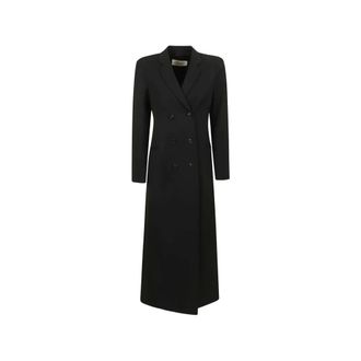 Dries Van Noten Dames, Mantels, Zwart, Maat: L Leer