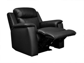 VENTE-UNIQUE.COM Sill&oacute;n relax piel negro