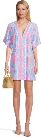 Lilly Pulitzer Malachi Cover Up Womens Multicolor Printed V-Neck DDR2231
